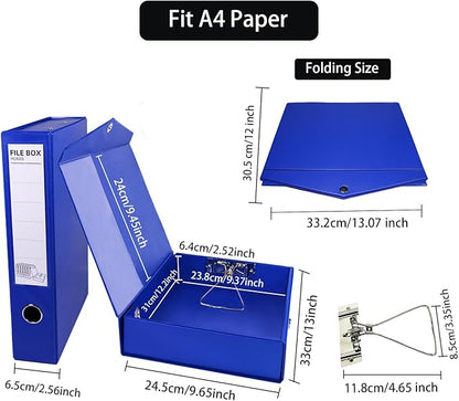 URbantin 6 Pack Foldable Plastic Box Files A4 - Image 3
