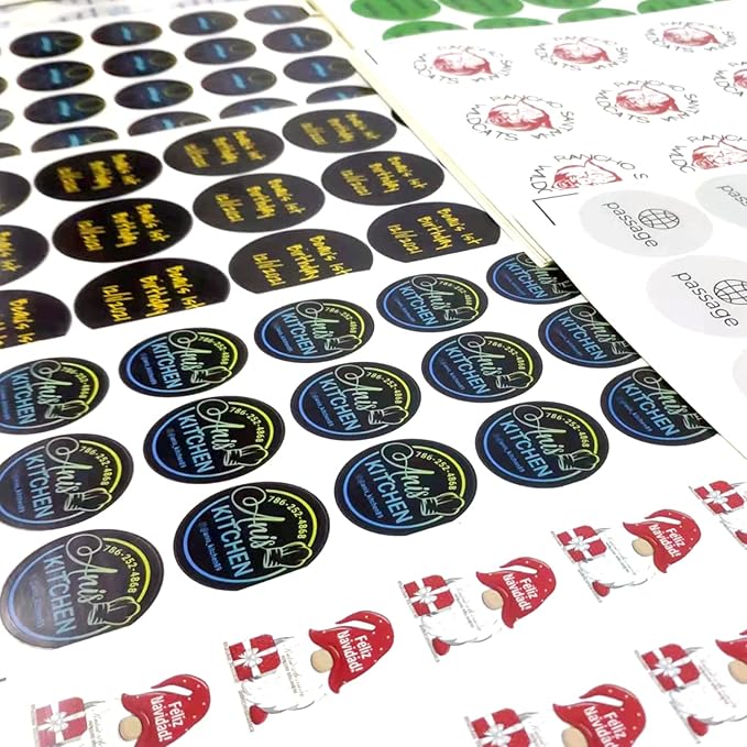 Custom 100-500 Stickers with Logo, Text & Business Logo. Oval, 1.5x1 Inch Labels - Image 3