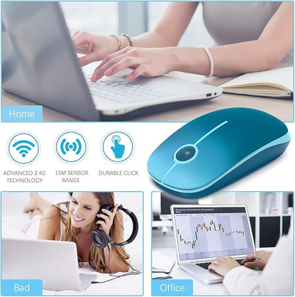 VssoPlor Wireless Mouse, 2.4G Slim Portable Computer Laptop Mouse - Image 6