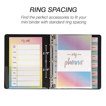 Samsill Economy 3 Ring Mini Binder, Made in The USA, 1-Inch Round Ring Binder - Image 6