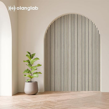 Olanglab Wood Slat Wall Panels 4 Pack, Wooden Acoustic Wall Panels, 94.5"x12.6" - Image 8