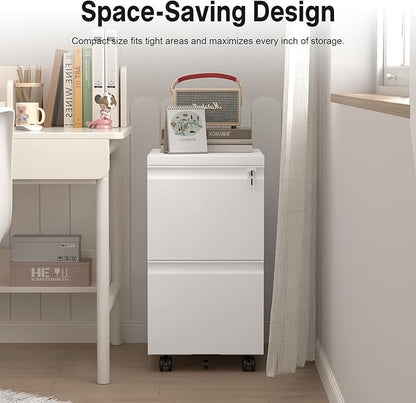 HOMOFFICE 2 Drawer File Cabinet - Image 6