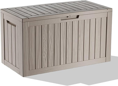 EasyUp 90 Gallon Deck Boxes Waterproof, Outdoor Large Storage Boxes by EASYUP