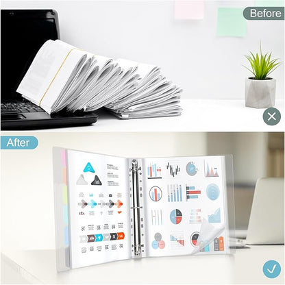 Uquelic 50-Pocket Clear Binder - Image 5