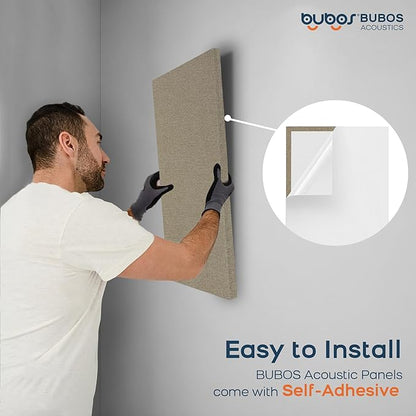 BUBOS 4 PCS Acoustic Panels, 23.6''x11.8'' Fabric Soundproof Wall Panels - Image 8