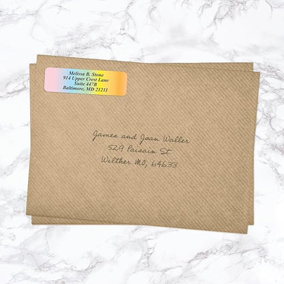 Cascading Rainbow Medley Personalized Return Address Labels - Image 4
