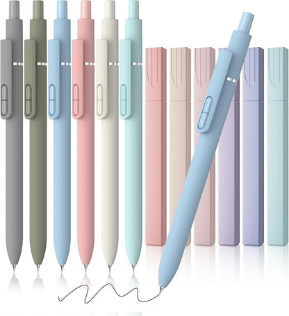 JIMMIDDA- 12 Pack Gel Pens, 0.7mm Black Ink Fine Point Smooth Writing by JIMMIDDA