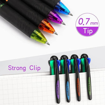 Bribobo 4 Pack Multicolor Ballpoint Pens 4-in-1 0.7mm Colored Retractable - Image 4