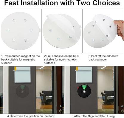 Ryetvok Office Door Sign, 6-In-1 Rotating Status Indicator Door Decor - Image 6