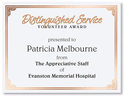 PaperDirect Copper on White Classic Specialty Certificates, 8½ x11, Foil Accents - Image 2