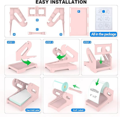 Vazioyar Thermal Label Holder for Rolls and Fan-Fold Labels, Sticker Roll - Image 4