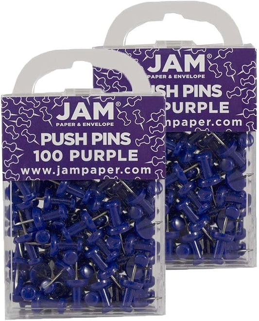 JAM PAPER Colorful Push Pins by JAMPaper