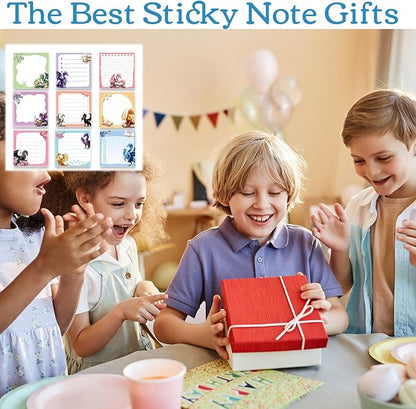 Lovarywow Dragon Sticky Notes Gifts, 9 Pack Cute Dragon Notepads 3x3 Inch Gifts - Image 5