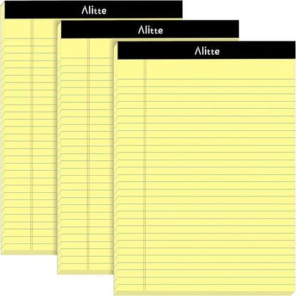 Alitte Yellow Legal Notepads 8.5 x 11, No Ink Bleeding by Alitte