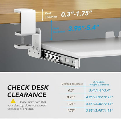 AX WABER Keyboard Tray Under Desk Pull Out - Image 4