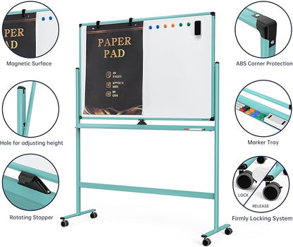 Large Dry-Erase Rolling Magnetic Whiteboard - Image 3