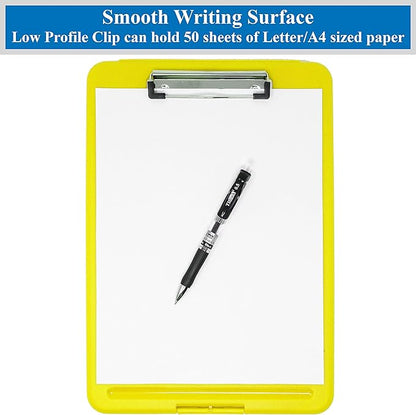 Think2Master Yellow Plastic Storage Clipboard. | 25% Heavier & Sturdier| Heavy - Image 4
