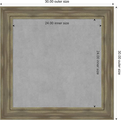 Amanti Art Grey Framed Magnetic Board 30x30 Medium Vision Board - Image 3