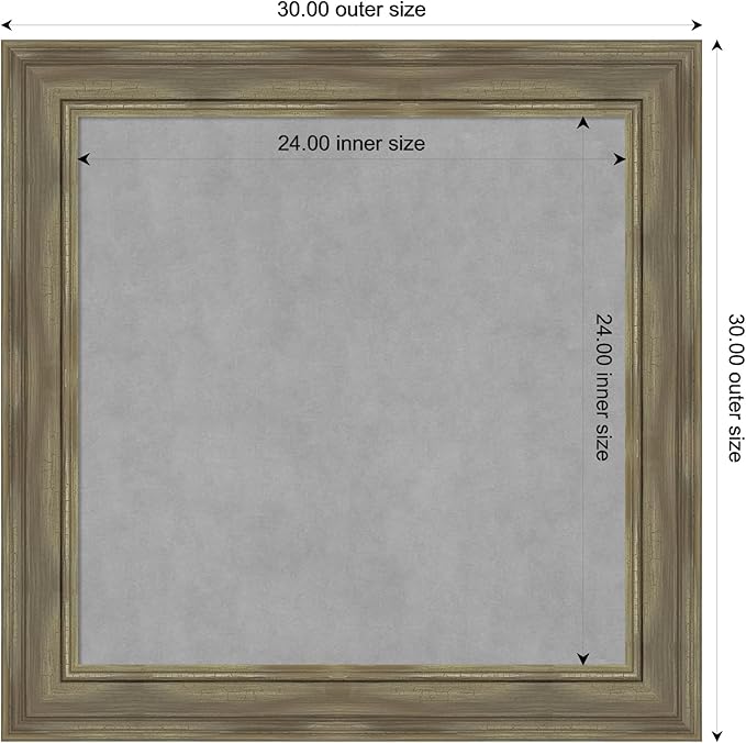 Amanti Art Grey Framed Magnetic Board 30x30 Medium Vision Board - Image 4