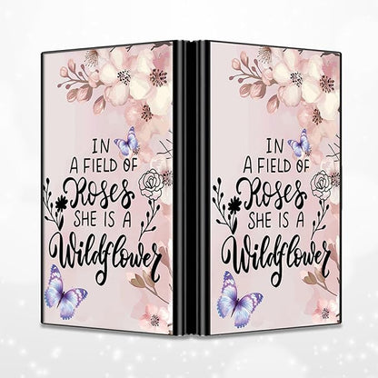 BWEGRHE Slim Credit Card Holder, Sakura Butterfly RFID Blocking Metal Wallet - Image 4