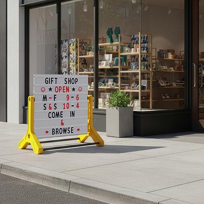 Swinging Changeable Message Sidewalk Sign 36″ x 37″ – Outdoor Advertising Sign - Image 2