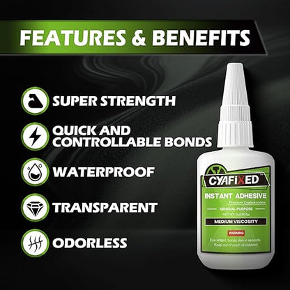 Medium Super Glue Kit, 113.6 Gram CA Glue - Image 2