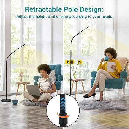 NXONE Led Floor Lamp, Modern Reading Adjustable Standing Height 4 Colors and - Image 6