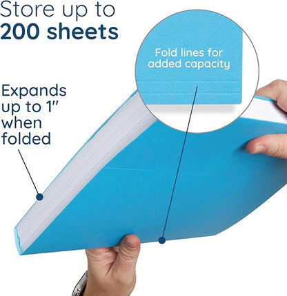 25 Blue Summit Supplies Pretty Hanging File Folders, Pastel Gem Tone Assorted - Image 4