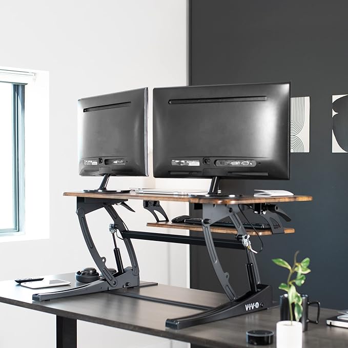 VIVO 42 inch Height Adjustable Stand Up Desk Converter, V Series, Quick Sit to - Image 7
