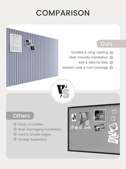 Bumusty Large Cork Board Alternative-47 x35 Felt Bulletin Board Tiles, - Image 7