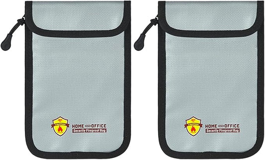 2 Pack Small Fireproof Bag, Fireproof Wallet Pouch, Non-itchy Waterproof Cash by Unknown