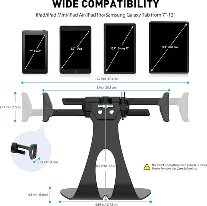 AboveTEK Anti-Theft iPad Kiosk Stand, 360° Swivel POS Tablet Mount - Image 4