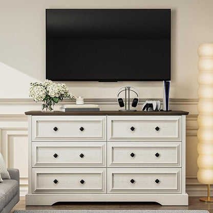 VVFLU Farmhouse 6 Drawer Dresser - Image 4
