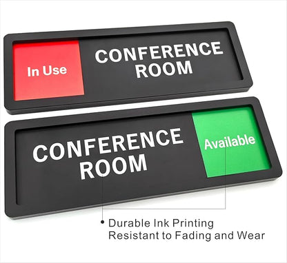 Conference Room Sign – In Use/Available Slide Switch Sign, Premium Durable - Image 3