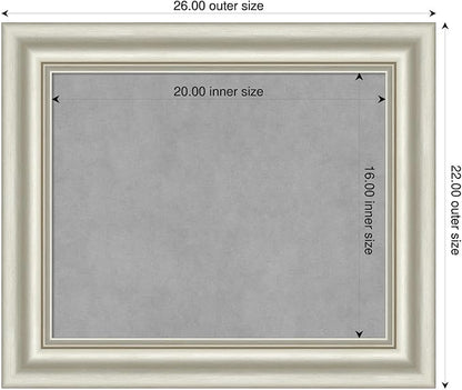 Amanti Art Silver Framed Magnetic Board 22x26 Small Vision Board - Image 2