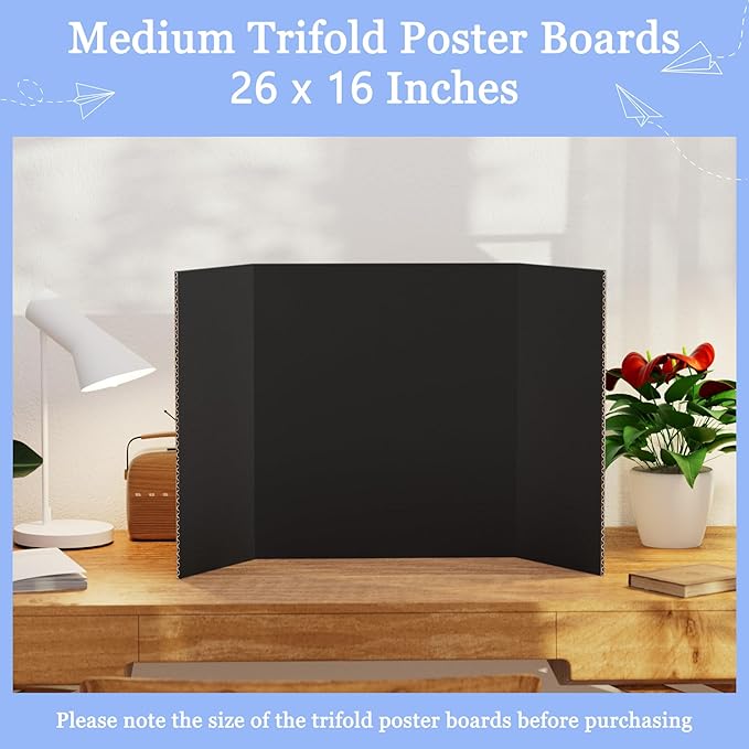 AKONEGE 12Pcs Medium Trifold Poster Board, Presentations, Science Fair - Image 4