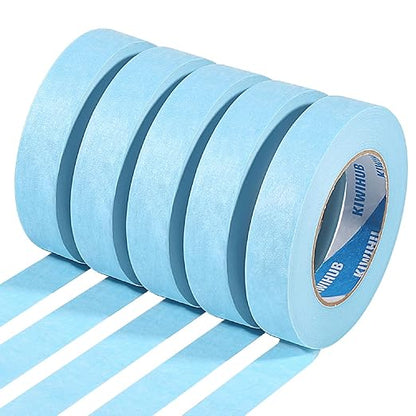 KIWIHUB Light Blue Painters Tape, 1 inch x 60 Yards x 5 Rolls by KIWIHUB