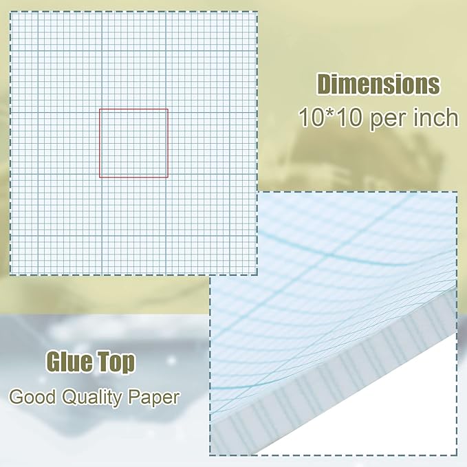 Ctosree 6 Pcs 8.5 x 11 Quadrille Pads 10 Squares Per Graph Paper Pad Back to - Image 3
