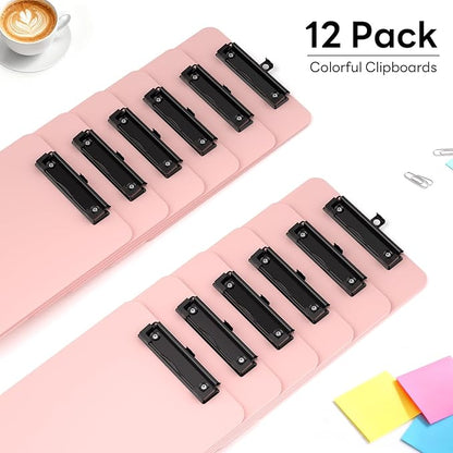 Zoenley A4 Plastic Clipboard Set of 12, 8.5 x 11 Clip Board - Image 3