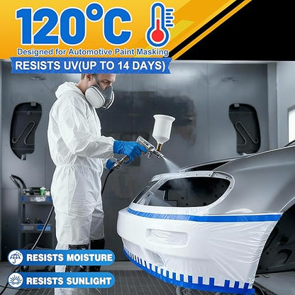 Aheroi Painters Masking Tape, 120℃/24 Rolls Blue Painting Tape Automotive - Image 3