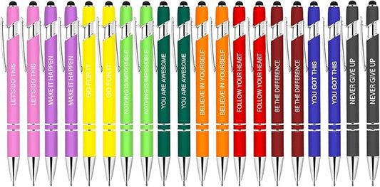 Luxeviss 20 Pcs Inspirational Pens Bulk by LuxevissWriteYourRise