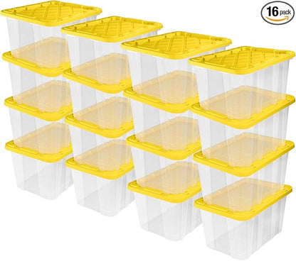 Sterilite 16-Pack Industrial Storage Box, 27 Gallon, and Office Organization by Sterilite