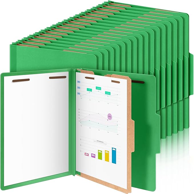 Skyygemm 48 Pcs Classification Folders Letter Size, 1 Divider Pressboard File by Skyygemm