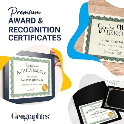 Geographics Recycled Blank Parchment Certificate Paper, 8.5 x 11, Optima Green - Image 3