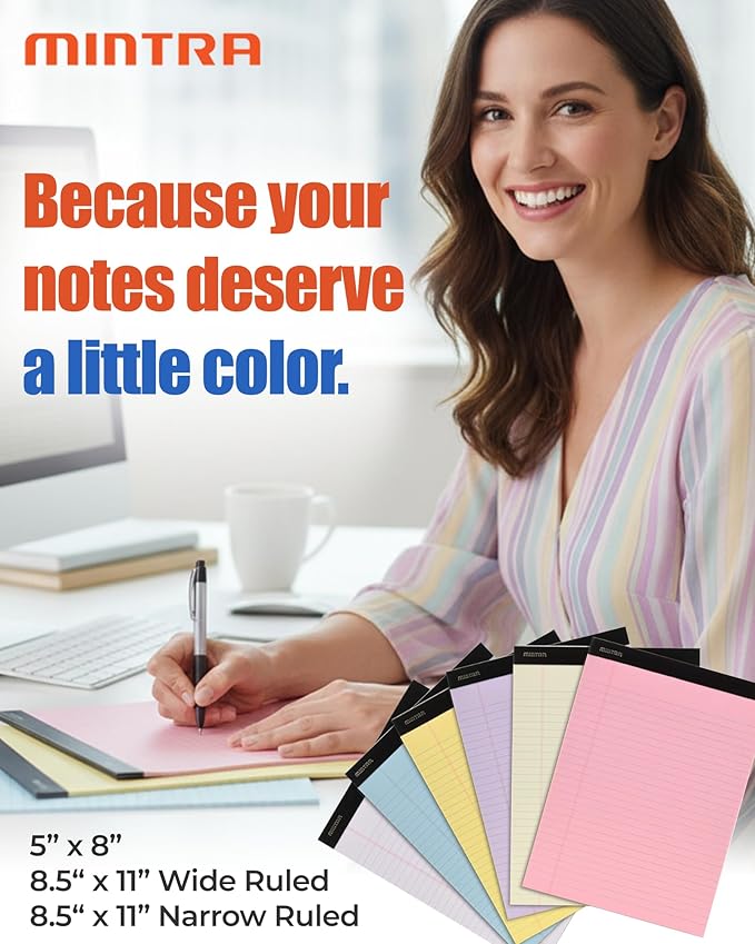 Mintra Office Legal Pads, 8.5in x 11in, Narrow Ruled)) - Image 9