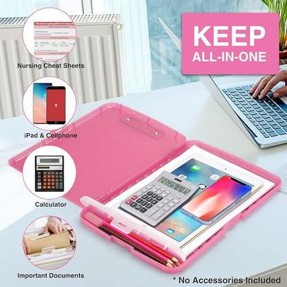 Sooez Glitter Clipboard with Storage, High Capacity Clip Boards 8.5x11 with Pen - Image 4