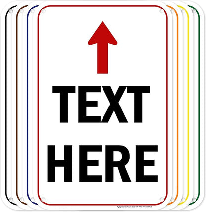 Custom Arrow, Custom Directional Sign, Up Arrow, 12x18 Inches, 55 mil thick by MySignCenter