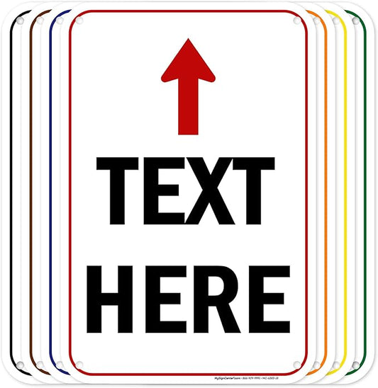Custom Arrow, Custom Directional Sign, Up Arrow, 12x18 Inches, 55 mil thick by MySignCenter