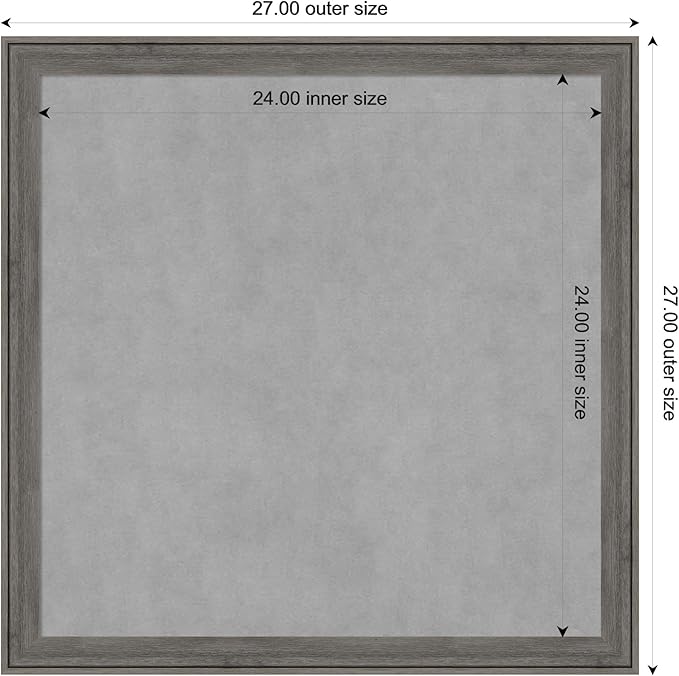 Amanti Art Grey Framed Magnetic Board 27x27 Medium Vision Board - Image 4
