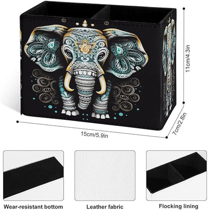 Famame Vintage Lotus Ethnic Elephant Pencil Holder - Image 4